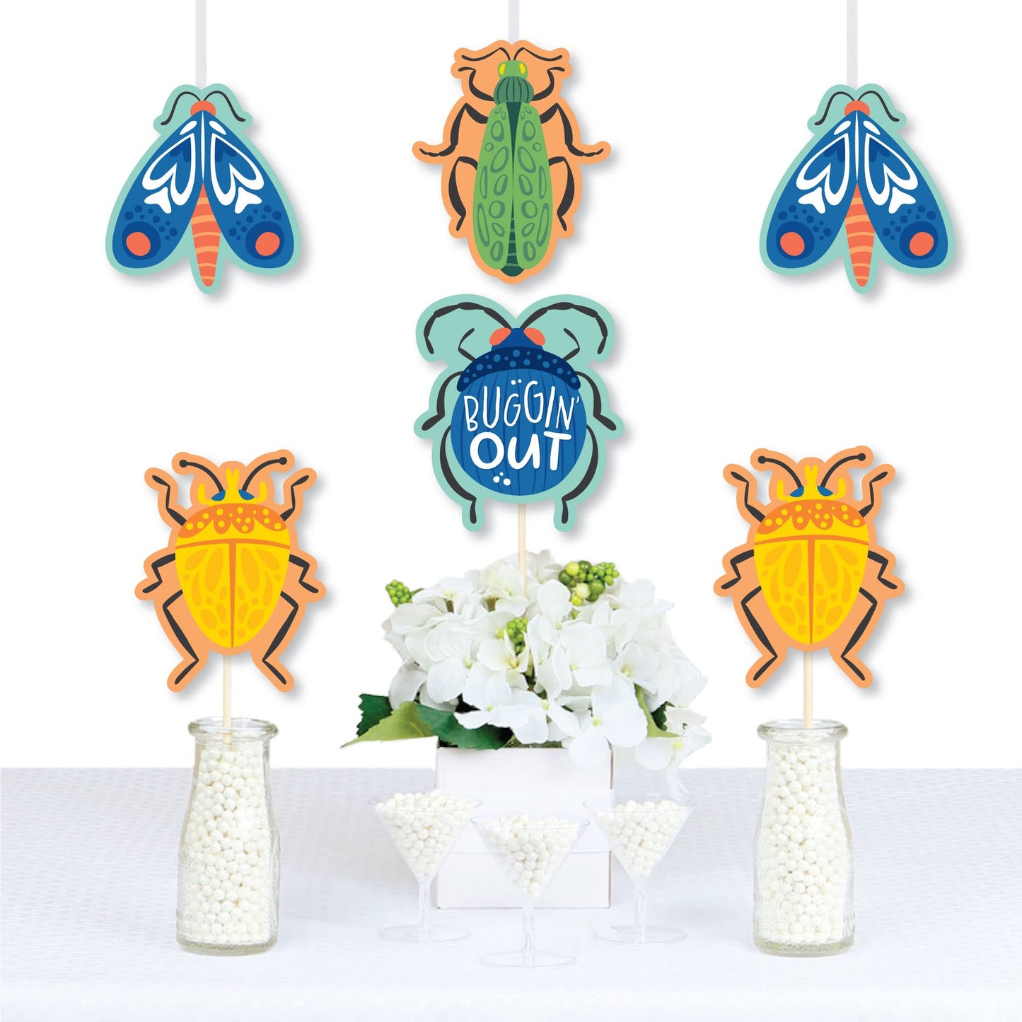 Big Dot of Happiness Buggin' Out - Decorations DIY Bugs Birthday Party Essentials - Set of 20