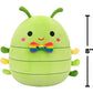 Squishmallows Original 8in Cortez the Green Caterpillar with Rainbow Bowtie - Official Jazwares Plush (Little)