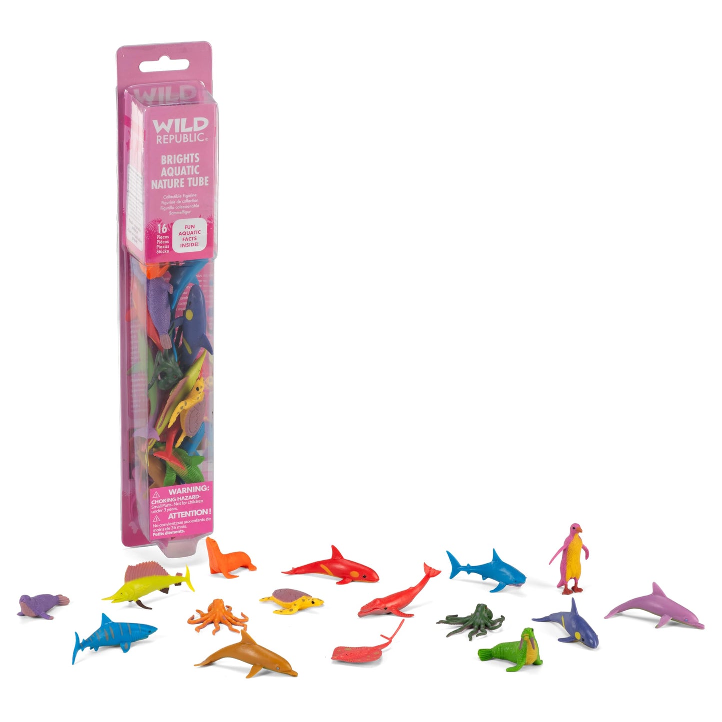 Wild Republic Nature Tube Bright Aquatic Figurines - 13"