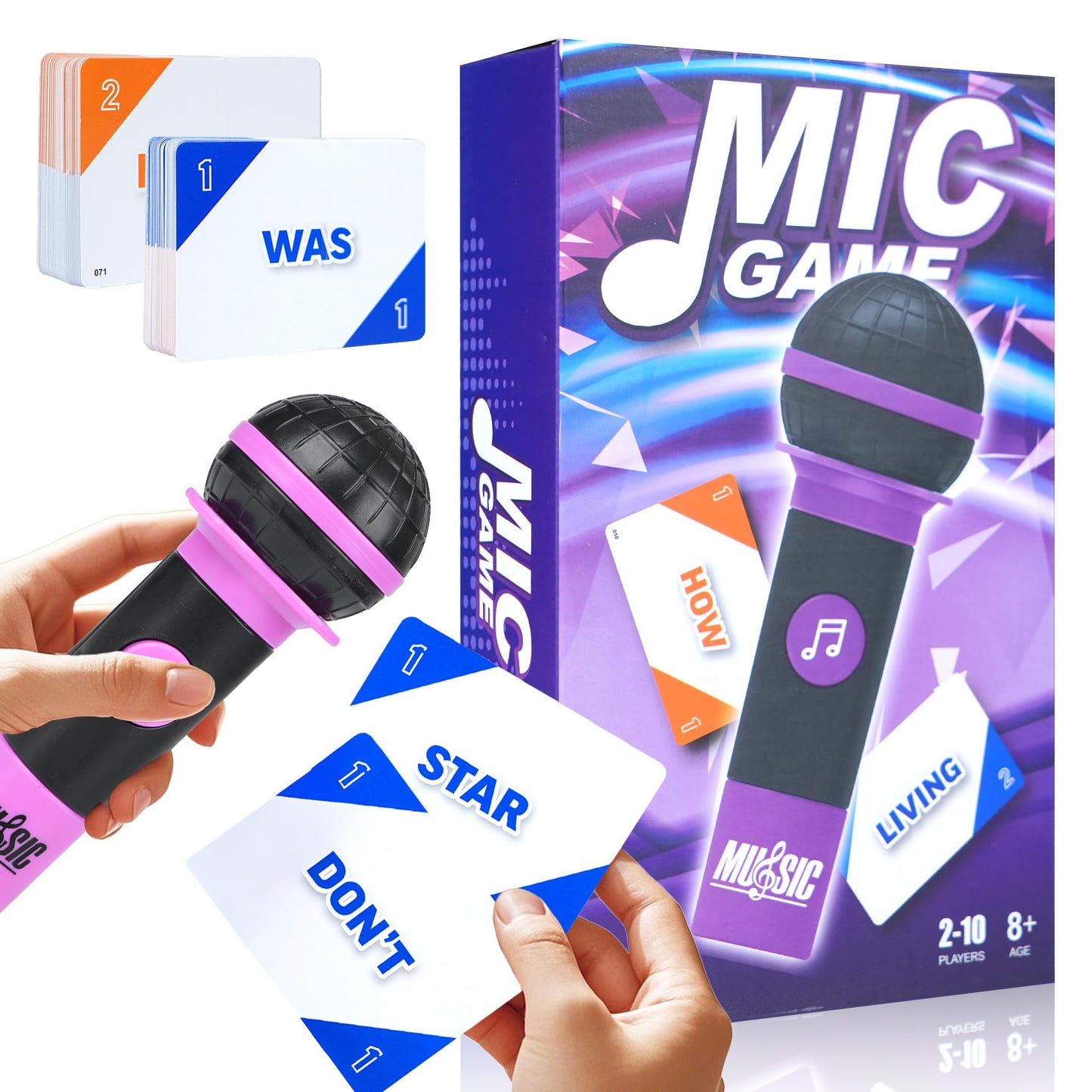 ATG Mic Karaoke Party Game - Hilarious Singing Challenge for Friends & Families with 250 Song Lyrics - Perfect for Game Nights & Birthday Parties 8