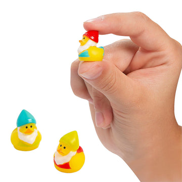 Fun Express 1/2" Micro Brightly Colored Gnome Rubber Ducks VBS 2026-24 Pieces