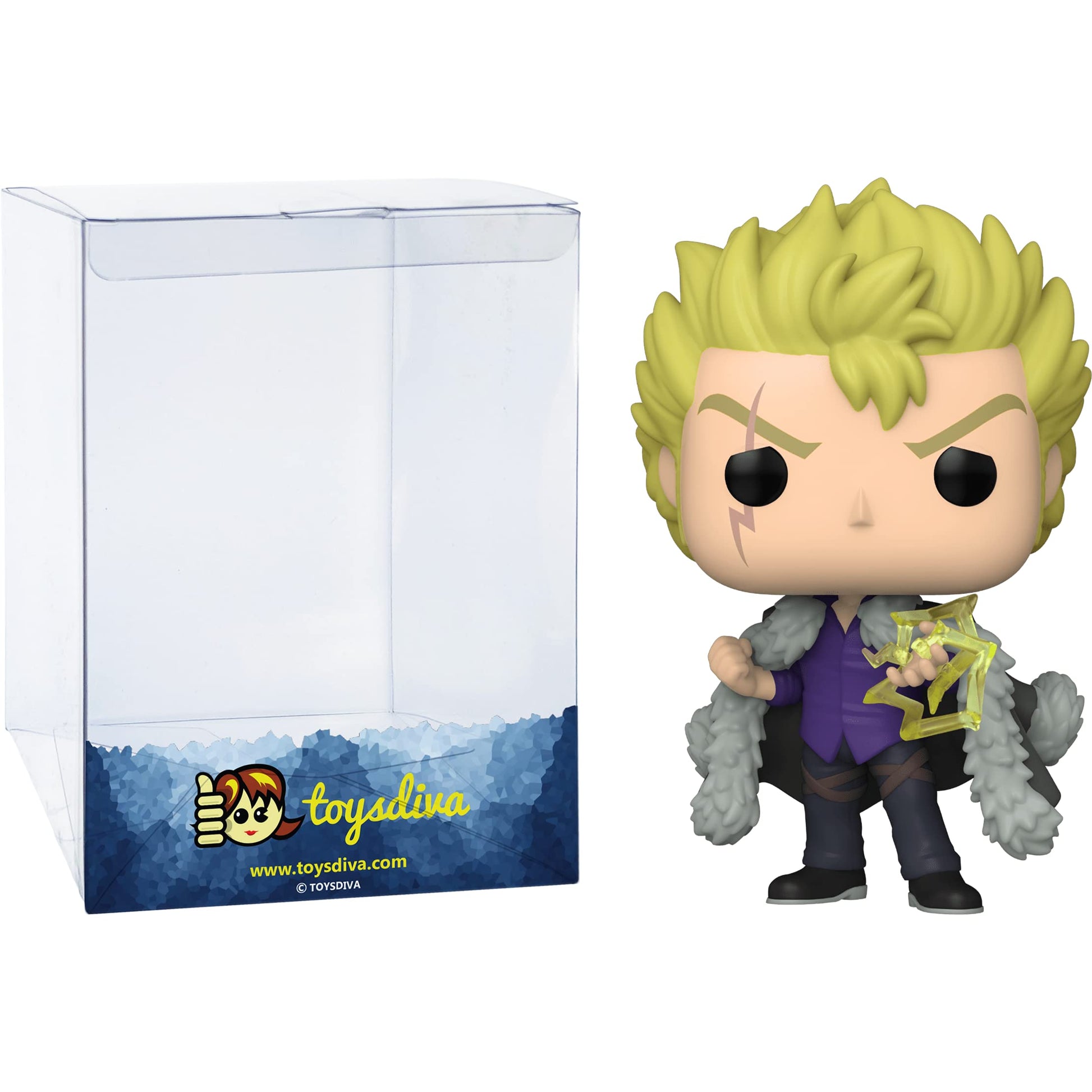 Funko Laxus Dreyar: P o p ! Animation Vinyl Figurine Bundle with 1 Compatible 'ToysDiva' Graphic Protector (1048-57340 - B)