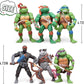 OBXAVV 4.7" Turtles Action Figures 6PCS Figure Bundle Toys Collection Birthday for Kids