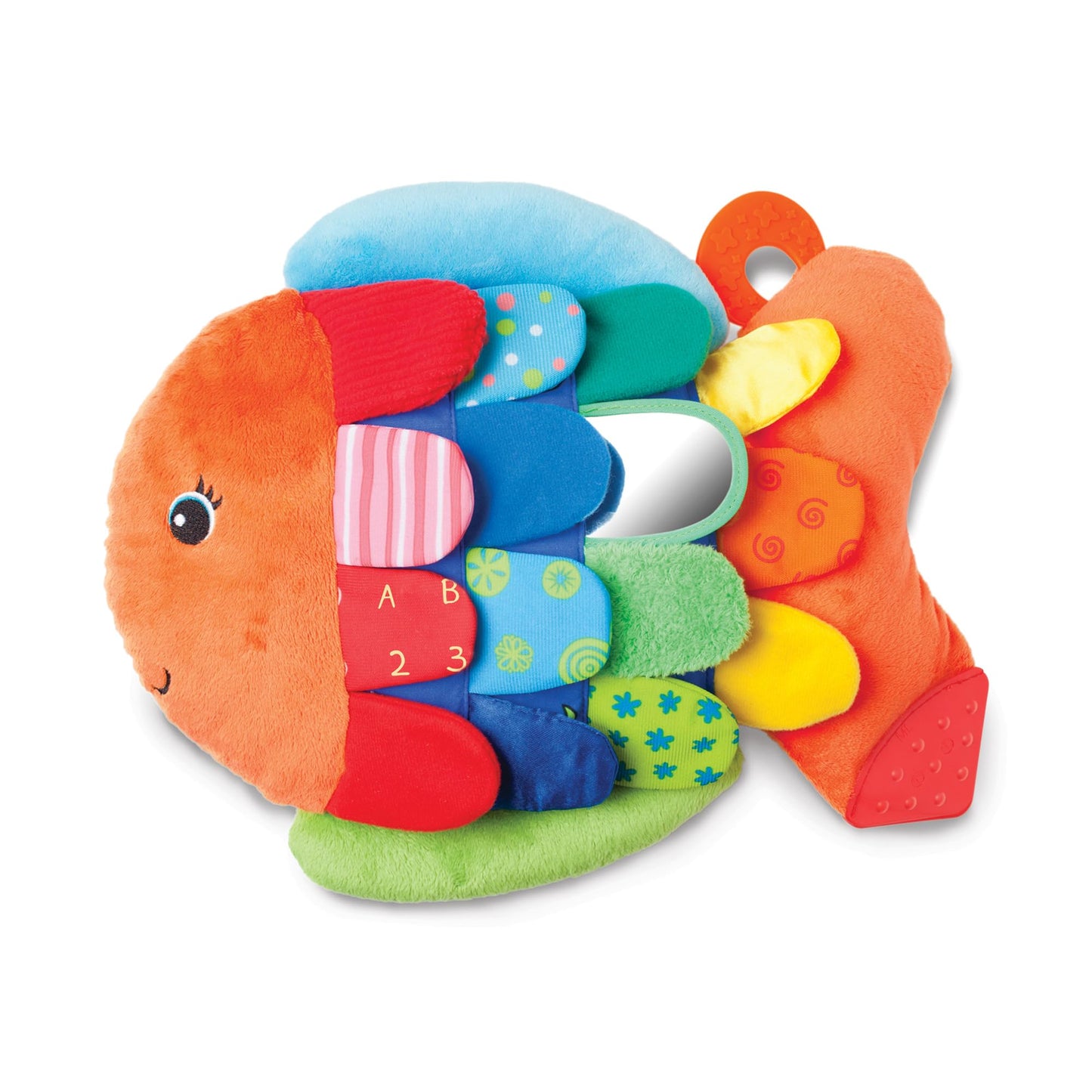 Melissa & Doug K’s Kids, Flip Fish Stuffed Animal, Soft Baby Book, Multi-Textured Squeaking & Crinkling Infant Sensory Toys for Babies with Baby