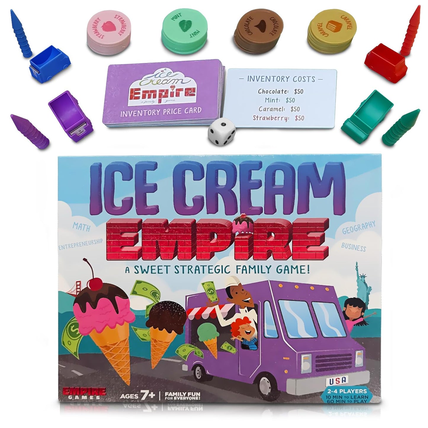 Ice Cream Empire by Empire Games -Strategic Family Game for Adults, Teens & Kids Ages 7+, Build Your Ice Cream Business Board Games for Adults & Kids