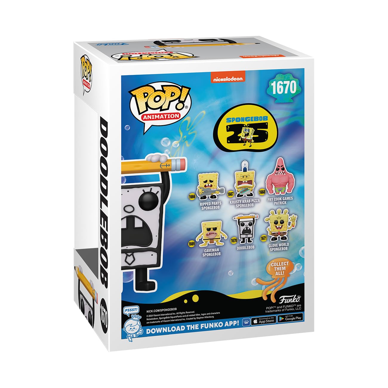Funko POP! TV: Spongebob Squarepants 25th Anniversary - Doodlebob - Collectable Vinyl Figure - Gift Idea - Official Merchandise - for Kids & Adults
