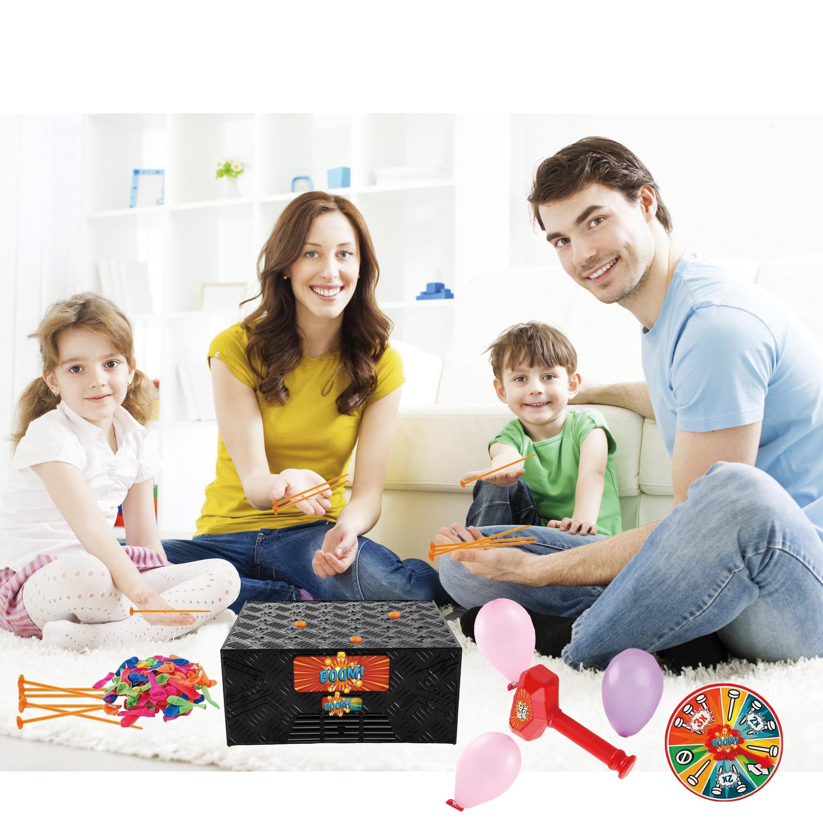 Bang Popping Balloon Game New Explosion Balloon Popping Game for Adults Kids Board Family Game Night Favorite Popular Social Media Games Everyone Can
