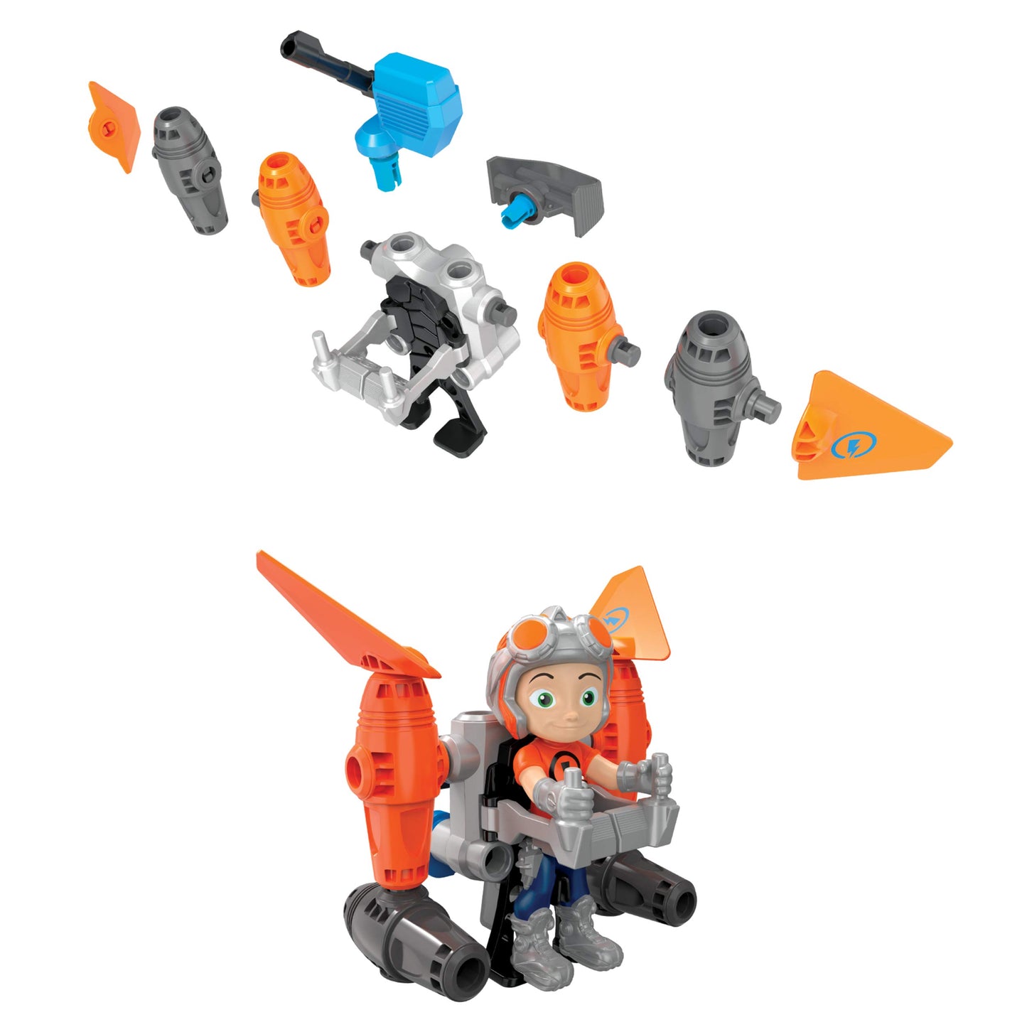 RUSTY RIVETS - Jet Pack Building Set with Rusty Figure, for Ages 3 and Up