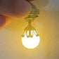 Miniature Globe Light Ceiling Lamp, 1:12 Scale Dollhouse Accessory, Gold Finish, 1 inch High