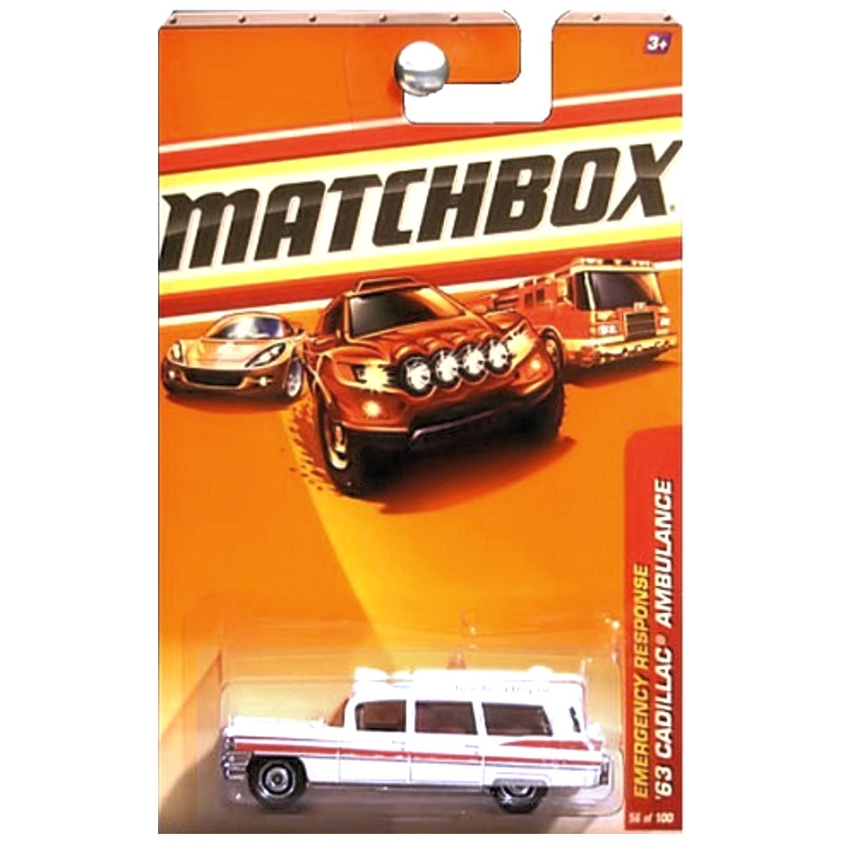 Matchbox 2010 Emergency Response 1963 Cadillac Ambulance Mercy Hospital White
