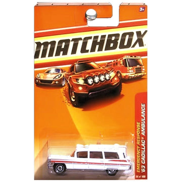 Matchbox 2010 Emergency Response 1963 Cadillac Ambulance Mercy Hospital White