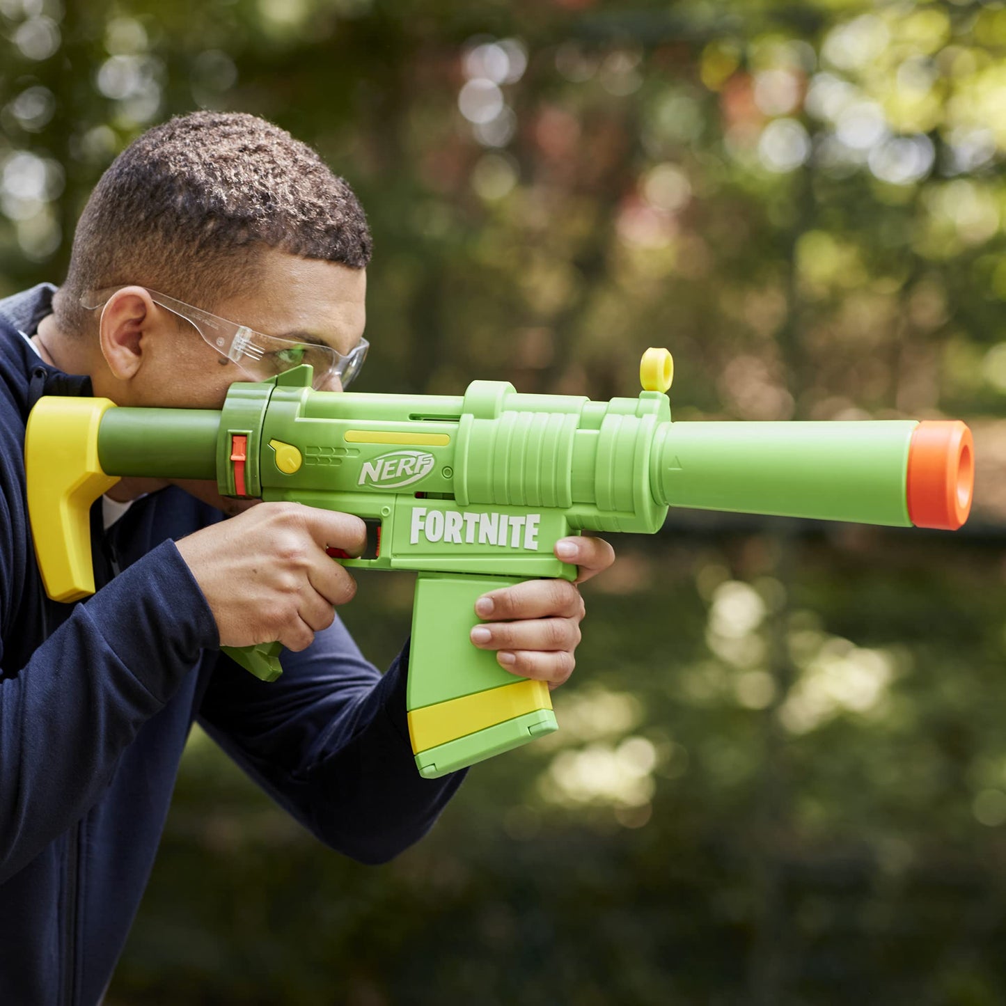 Nerf Fortnite SMG-Zesty Blaster, 10 Nerf Elite Darts, 10-Dart Clip, Removable Stock & Barrel, Fortnite Gifts for Boys & Girls