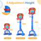 Toddler Basketball Hoop & Soccer Goal, Adjustable, 4 Balls, Indoor & Pool