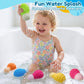 Sensory Water Squeeze Bath Toys, 3Pack Silicone Pool Floating Bulb Toys for Toddlers Kids 1-3, Mold Free Textured Water Table Fidget Toys Stocking