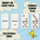 AQUARIUS Peanuts Family Double 6 Dominoes Game - Snoopy & Friends Classic Domino Set for Kids and Adults - 28 Durable Tiles, Officially Licensed