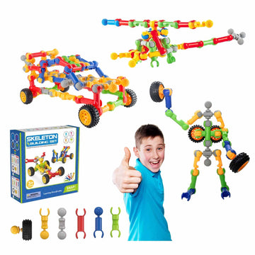 SHUNLAM Building Toys for Kids, 110 Pcs STEM Toys for Boys and Girls, Interlocking Playset for Age 3+, Kids Creative Kit (110 PCS)