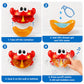 Crab Bubble Machine Bath Toy for Toddlers, Automatic Bubble Blower with Music, PP Material BPA Free Baby Bathtub Toy