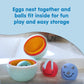 Dr. Brown's CleanUp Float & Hatch Dino Eggs, Multi-Use Interactive Bath and Pool Toy for Toddlers, 6m+, BPA Free (Packaging May Vary)