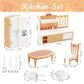 10 Pieces Mini Kitchen Set Dollhouse Kitchen Miniature Kitchen Set Doll Mini Kitchen for Kids Doll House Furniture and Accessories Set Mini Dollhouse