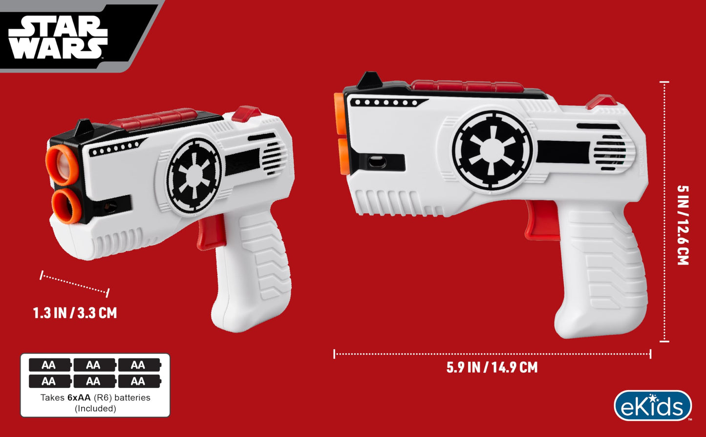 eKids Star Wars Laser Tag Toys for Boys, 2 Player Game Designed for Fans of Star Wars Toys