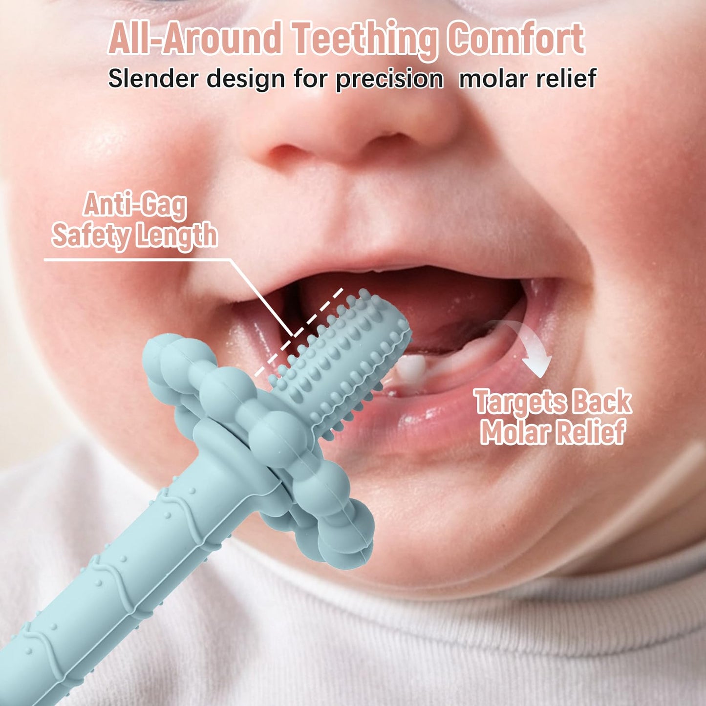 Suhunide 4 Pack Baby Teething Toys - Anti-Choking Design