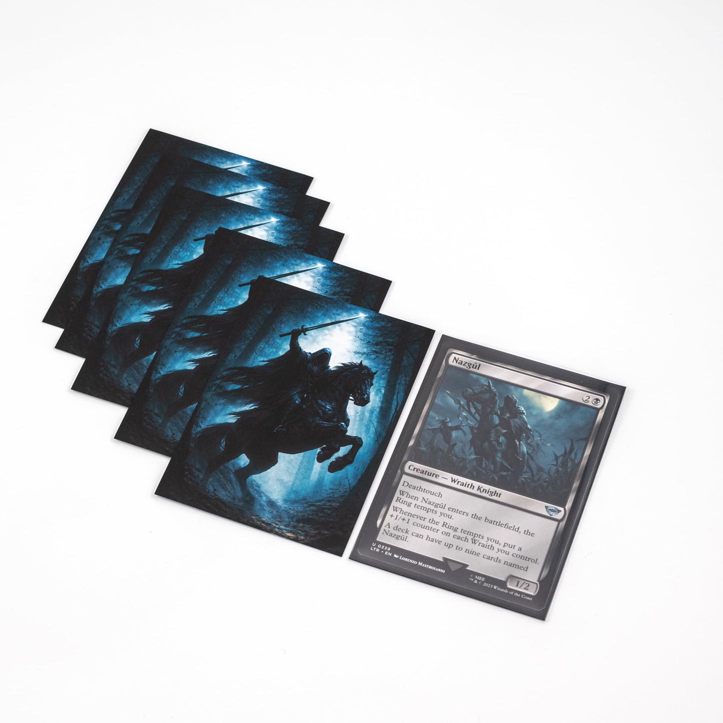 MTG Sleeves by Arcanum Industries, 103 Matte Card Sleeves for Magic The Gathering & TCG - Premium Shuffle Feel & Borderless Art with Black Interior