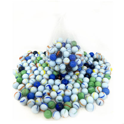TSY TOOL 2500 Count Bulk Beautiful Premium Player Glass Marble, 5/8" in Bulk, Shooters Sling Shot Ammo for Children Wholesale Lot (25 Bags)