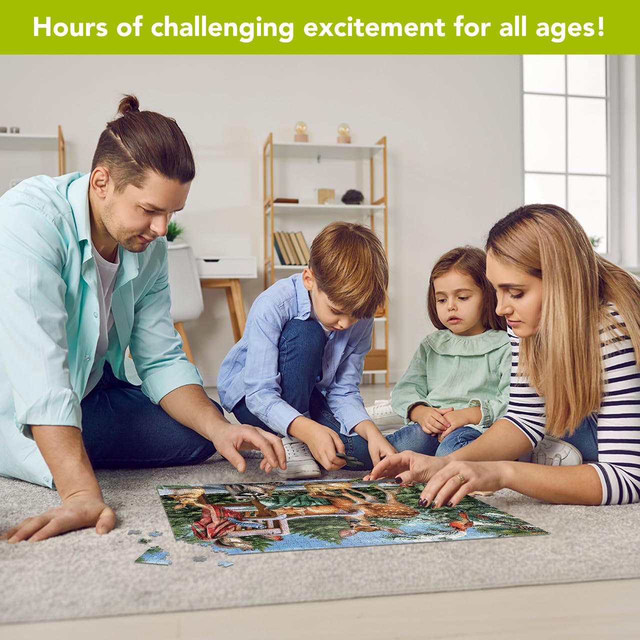 Briarwood Lane Winter Jigsaw Puzzle 1000 Pieces Adult Finished Size 29.5x19.68 Snow Day Friends Puzzle for Game Night