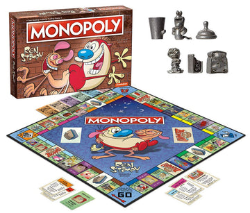 Monopoly Ren & Stimpy Board Game | Based on The Nickelodeon Series Ren & Stimpy | Officially Licensed Ren & Stimpy Merchandise | Themed Classic