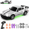 MOCOMI RC Drift Car 1:24 Scale, 4WD Remote Control Car with LED Lights 20KM/H High Speed, Dual-Mode Racing & Drifting Toy Car with 2 Batteries, Gift