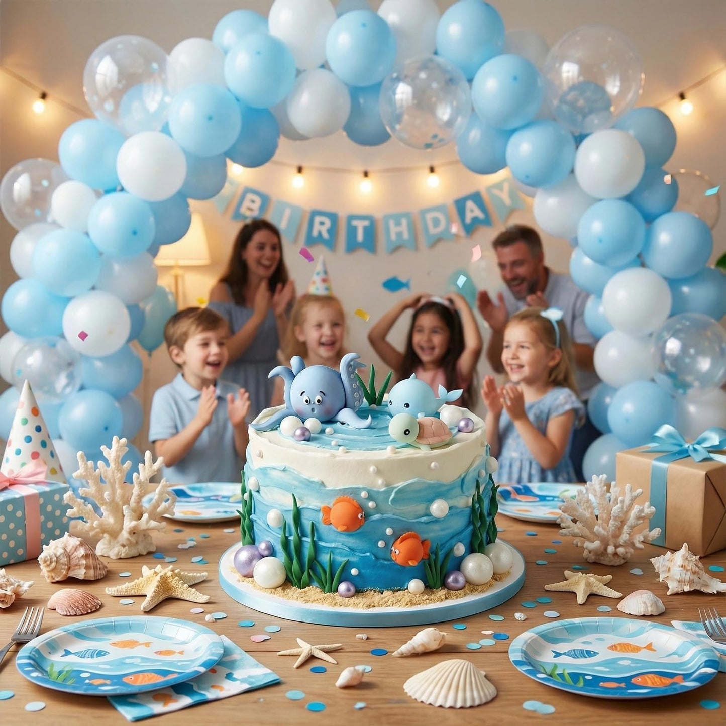 Under the Sea Cake Toppers Ocean Animals Cake Decorations