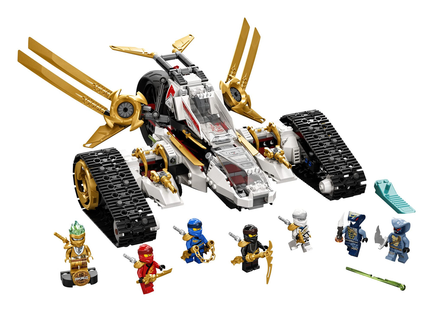 LEGO NINJAGO Legacy Ultra Sonic Raider 71739 Ninja Toy Building Kit with a Buildable Plane and Motorcycle Toy, Featuring 7 Collectible Minifigures