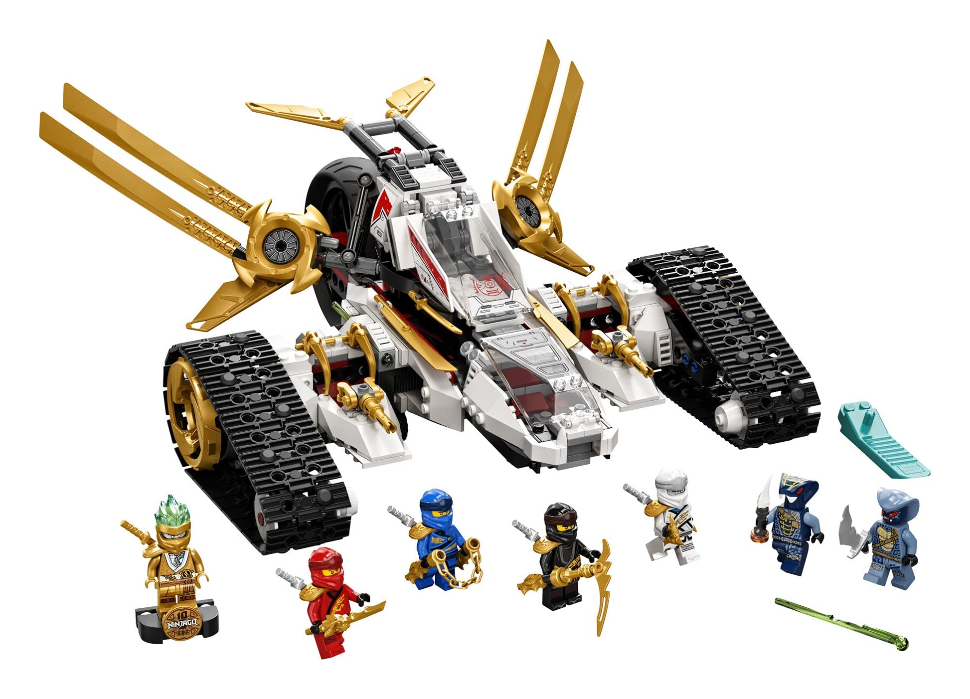 LEGO NINJAGO Legacy Ultra Sonic Raider 71739 Ninja Toy Building Kit with a Buildable Plane and Motorcycle Toy, Featuring 7 Collectible Minifigures