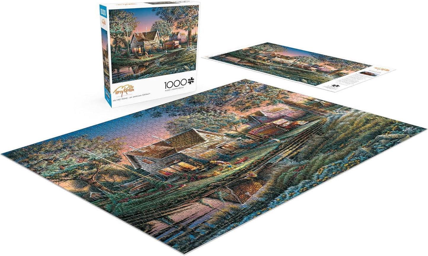 Buffalo Games - Terry Redlin - His First Friend - 1000 Piece Jigsaw Puzzle for Adults Challenging Puzzle Perfect for Game Nights - 1000 Piece Finished