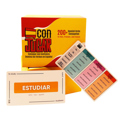 Spanish Verb Flashcards - 200+ Present, Past & Future Tense Conjugations