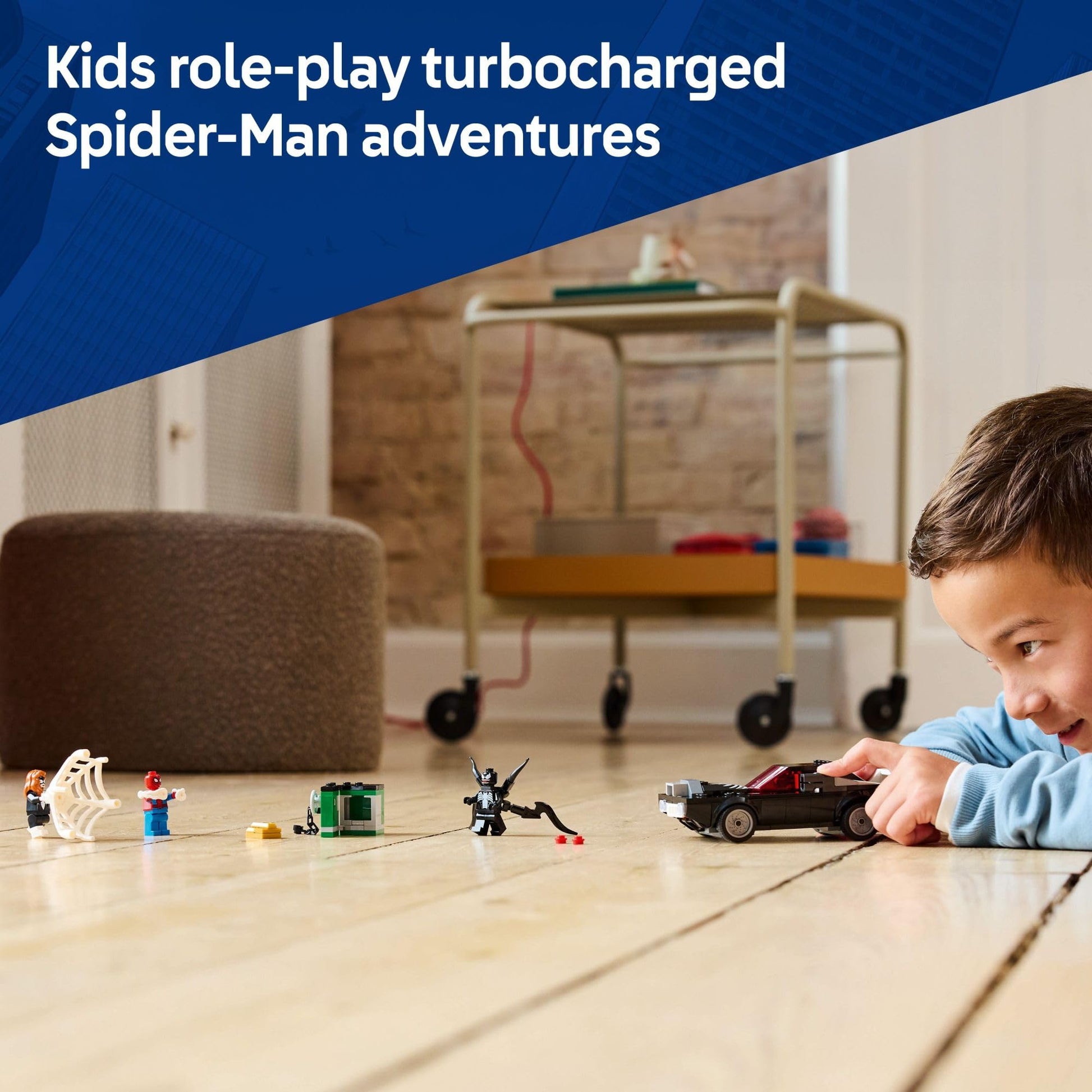 LEGO Marvel Spider-Man vs. Venom Muscle Car Toy - Building Set for Kids, Boys and Girls, Ages 7+ - with Spider-Man, Venom, and Spider-Woman