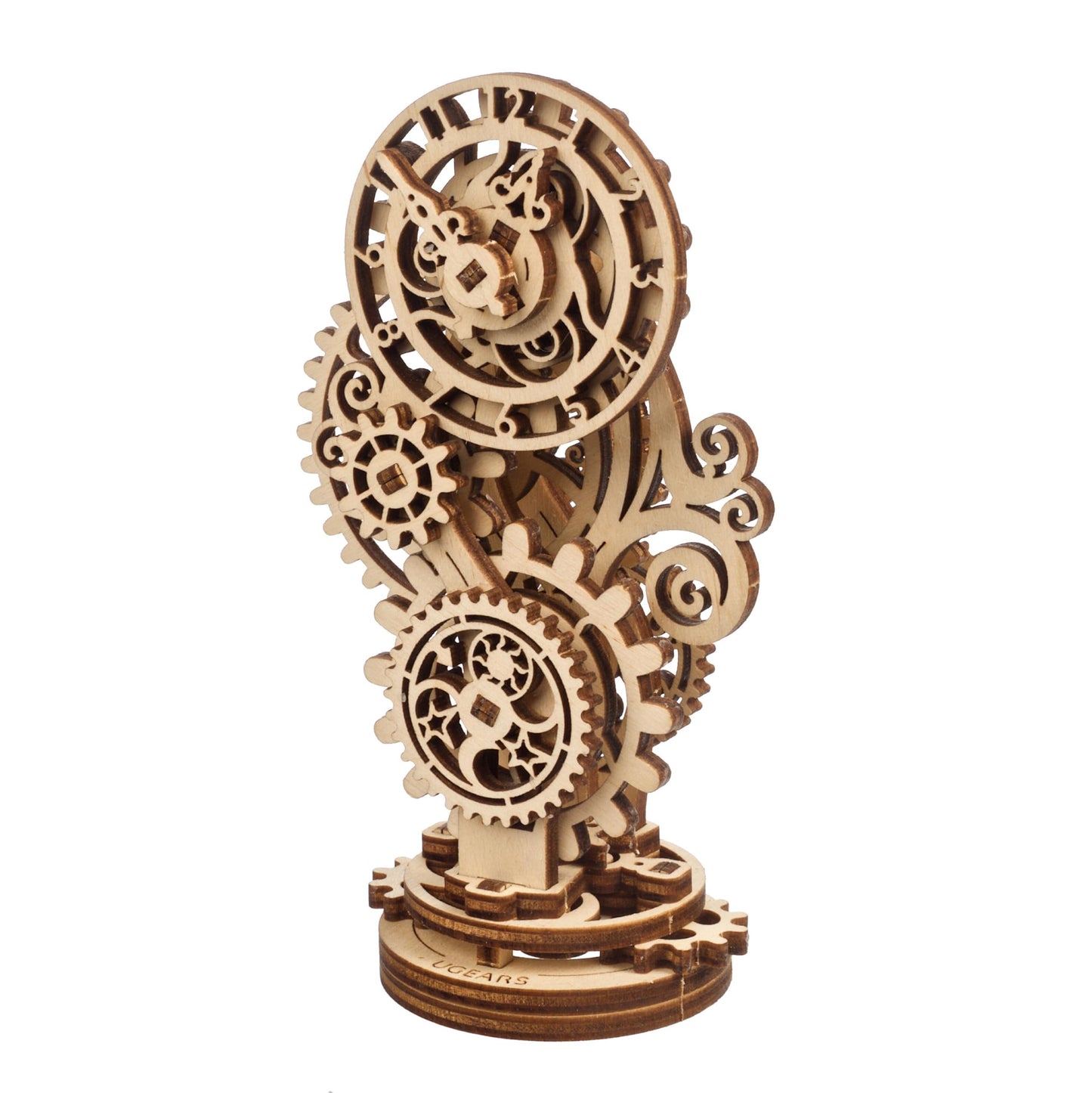 UGEARS Steampunk Clock 3D Wooden Puzzles for Adults - Wooden Model Kits for Adults Mechanical Build a Clock Kit Steampunk Decor Clocks Puzzle Brain