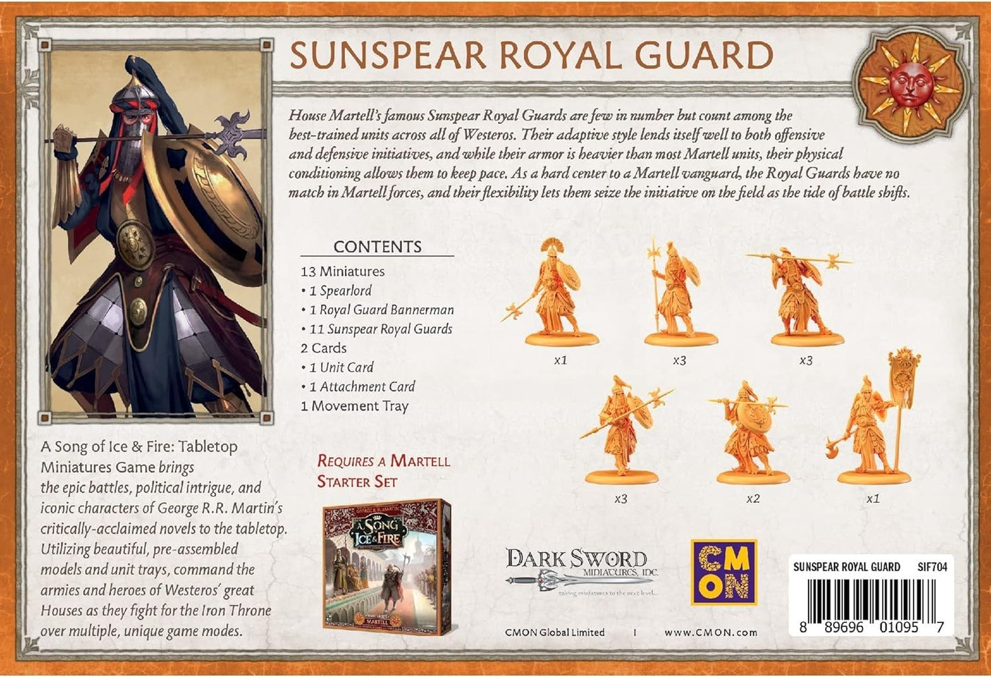 CMON A Song of Ice and Fire Tabletop Miniatures Game Sunspear Royal Guard Unit Box | Strategy Game for Teens and Adults | Ages 14+ | 2+ Players |