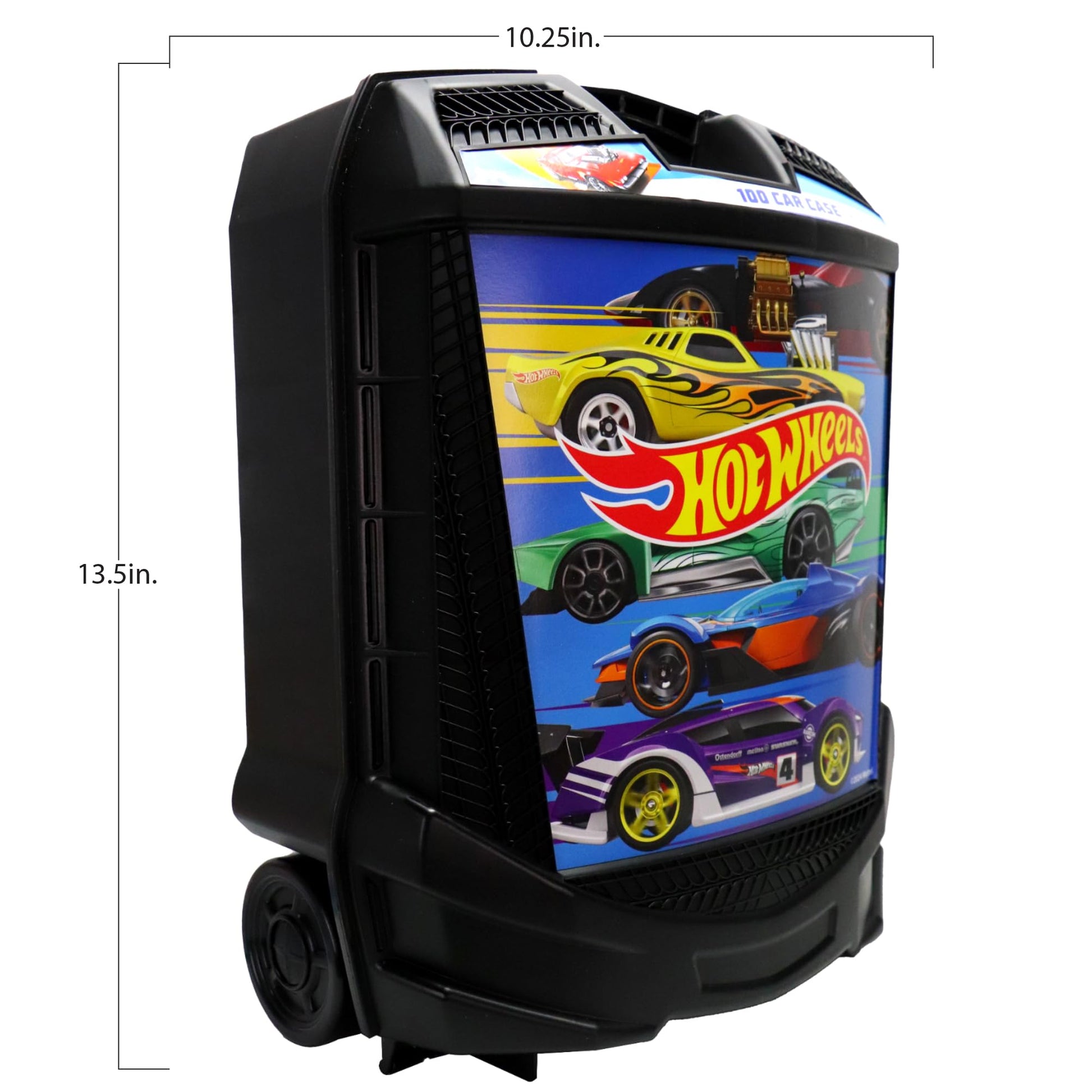 Hot Wheels 100-Car Storage Case - Large Capacity Organizer for 1:64 Die-Cast Vehicles with Handle and Latch, Durable Portable Carrying Case for Kids