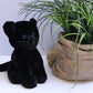 Plushland Black Panther Stuffed Animal - Realistic Plush Panther for Kids and Adults - 10 Inches.