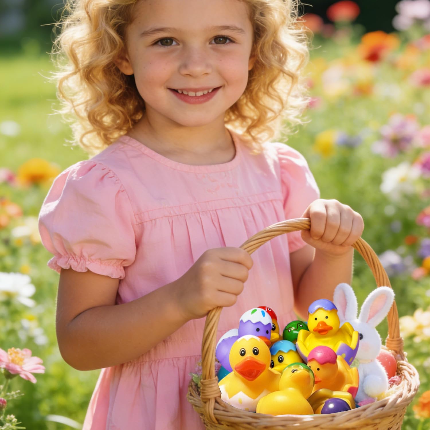 100 Pack Patriotic Rubber Ducks in Bulk - 250th Anniversary Party Favors, 4th of July Bath Toys for Kids, Memorial Day & Veterans Day Gifts