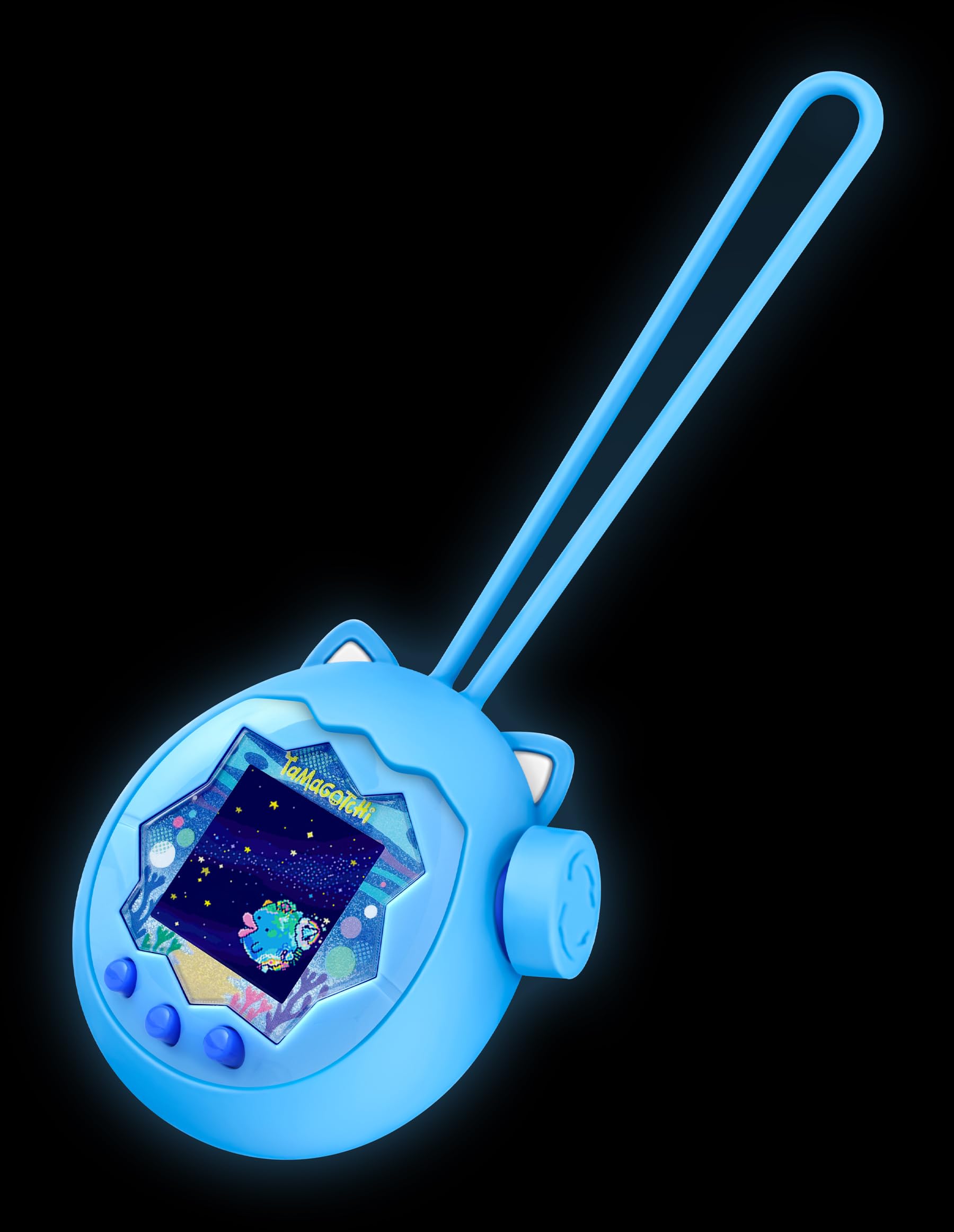 Geiomoo Silicone Cover for Tamagotchi Paradise Case Interactive Virtual Pet, Soft Flexible Scratch Resistant Protective (Luminous Blue)