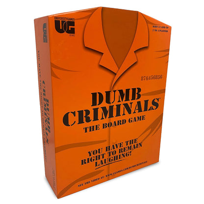 Dumb Criminals Board Game, Hilarious Trivia for Teens & Adults, Ages 12+