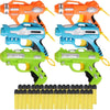 6 Pack Mini Foam Dart Blasters for Kids with 36 Darts, Micro Toy Foam Dart Guns, Nerf Compatible Mini Blaster Set, Bulk Party Favors, Small Toy Guns
