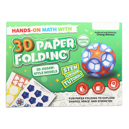 Foraineleyo Hands-On Math 3D Paper Folding Kit - STEM Origami Puzzle for Boys Girls Ages 6-12, Medium Level 3D Jigsaw-Style Models