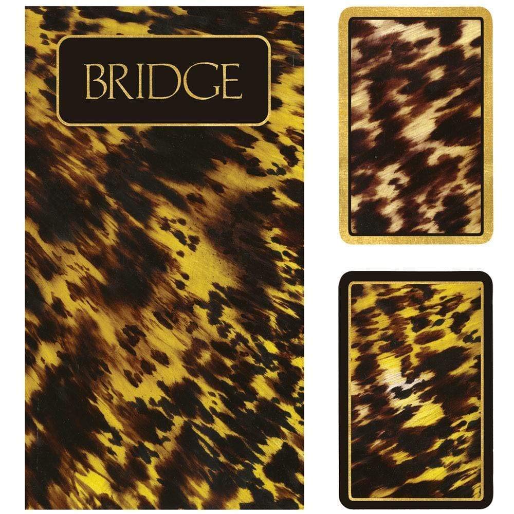 Caspari Tortoise Bridge Gift Set, 2 Playing Card Decks & 2 Score Pads