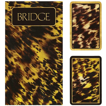 Caspari Tortoise Bridge Gift Set, 2 Playing Card Decks & 2 Score Pads