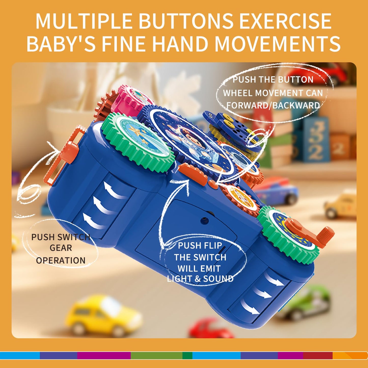 MIEBELY 30Pcs Space STEM Gear Set Electric Toy for Kids Ages 3+
