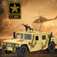 Lollipop United States Army Friction Powered Military Humvee Toy, 1:16 Scale Model Armored Car, Utility Vehicle w/Lights/Sounds