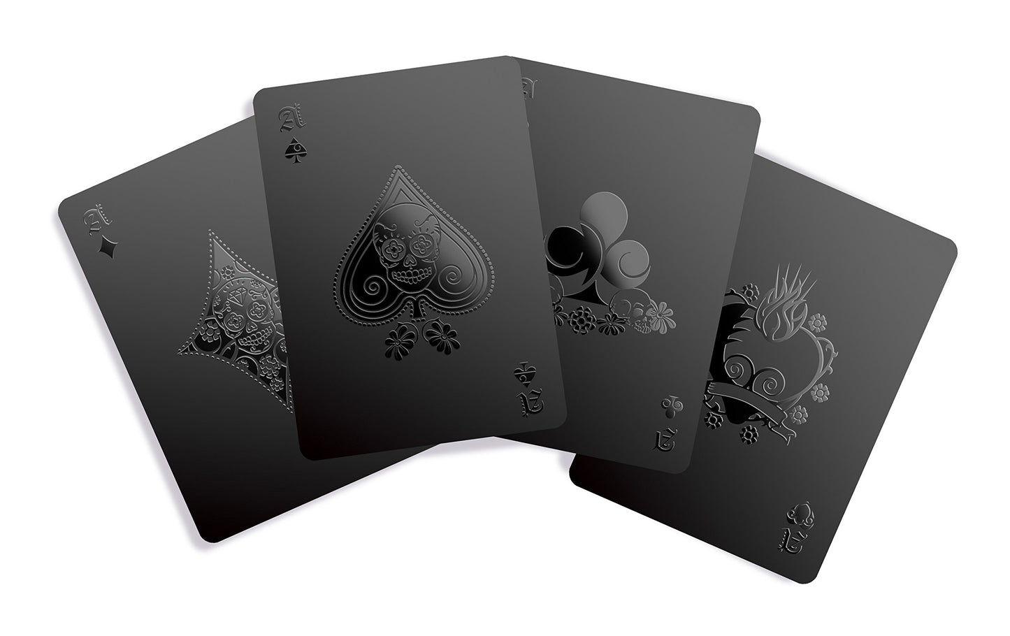 Gent Supply Black Waterproof Plastic Playing Cards - Day of The Dead